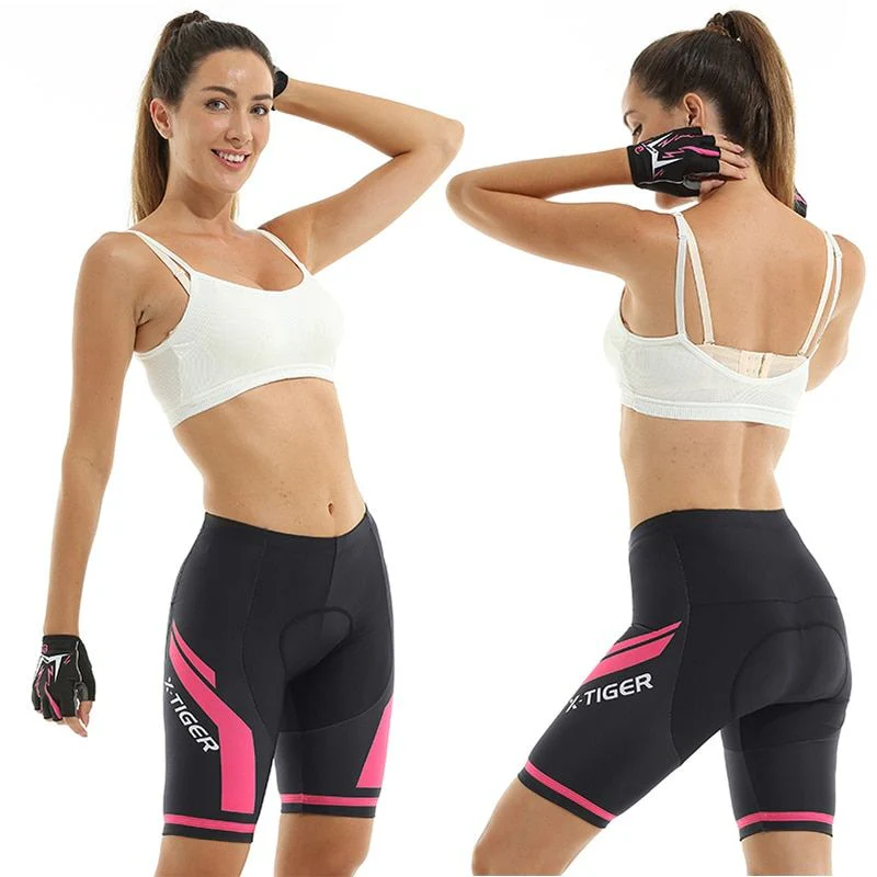 Tenues de cyclisme pour femmes⎮Shorts noir et rose – Image 3